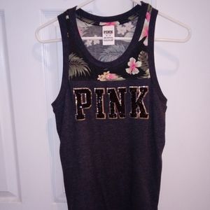 Pink Victoria's Secret Women's Bling Logo Tank Top NWOT